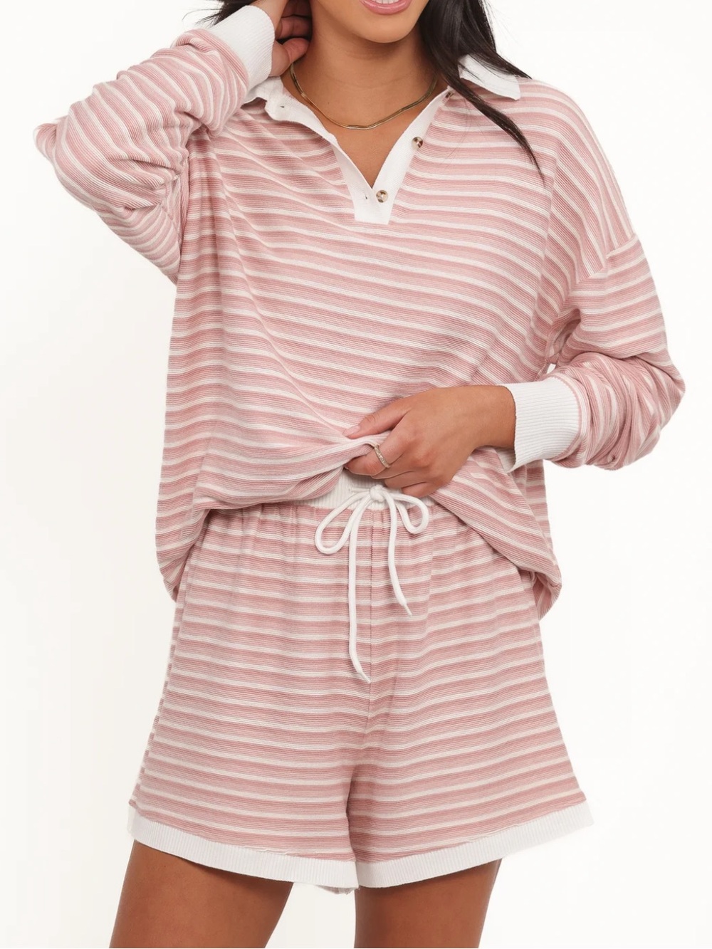 Petal & Pup Dealia Knit Short Set size small
